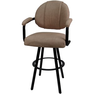 Swivel Extra Tall Metal 34&quot Stool - M-70 WB - Basin Beige - Black