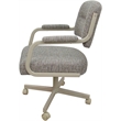 Swivel Metal Dining Caster Chair- M-110 - Jetty June Tan - Beige