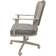 Montana Swivel Metal Dining Caster Chair - Jetty June Tan Fabric - Beige