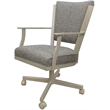 Montana Swivel Metal Dining Caster Chair - Jetty June Tan Fabric - Beige