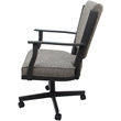 Montana Swivel Metal Dining Caster Chair - Jetty June Tan Fabric - Gray