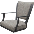 Montana Swivel Metal Dining Caster Chair - Jetty June Tan Fabric - Gray