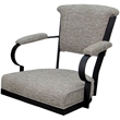 Swivel Metal Dining Caster Chair - Miami - Jetty June Tan Fabric - Black