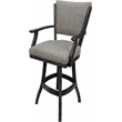 Classic Extra Tall Swivel Bar Stool Solid Wood - Jetty June Tan Fabric - Gray