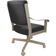 Leather Memphis Dining Caster Chair Swivel Tilt - Gray on Beige Frame