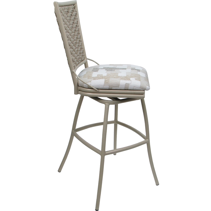 Outdoor Indoor Extra Tall Stool - Erin Armless - Craftsman White Fabric - Beige