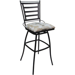 Outdoor Indoor Extra Tall Stool - Jenna Armless - Craftsman White Fabric - Gray