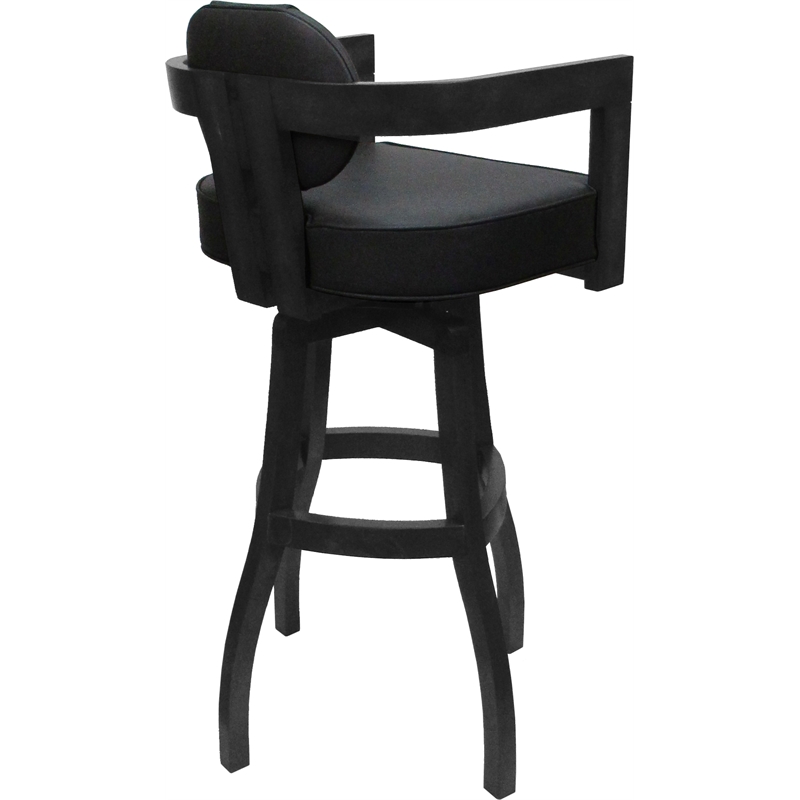 Swivel Wood Extra Tall Bar Stool - Kadir Plus - Gray Vinyl - Gray