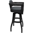 Swivel Wood Extra Tall Bar Stool - Kadir Plus - Gray Vinyl - Gray