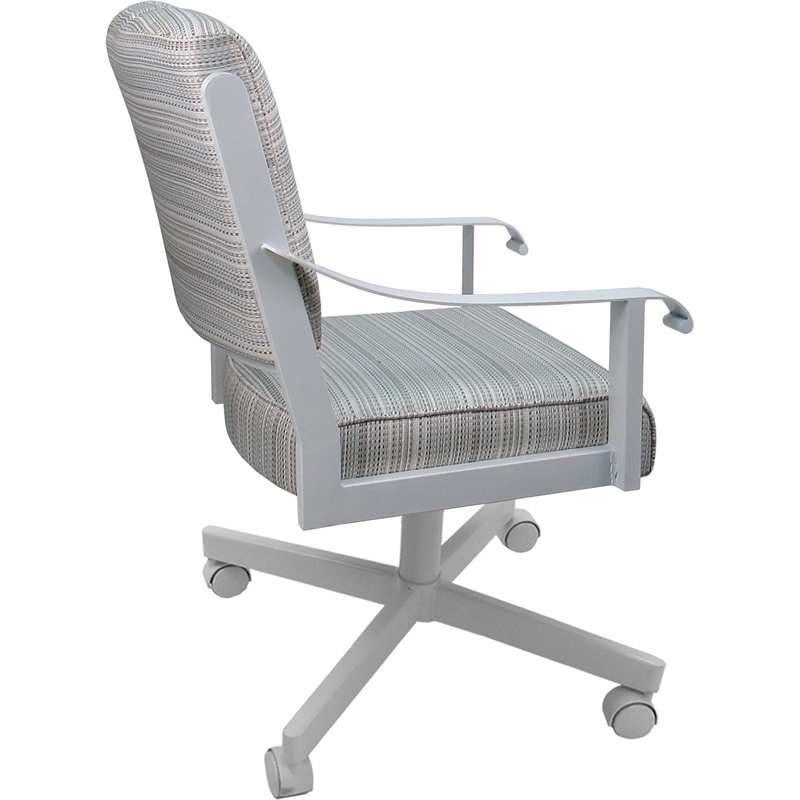 Dining Caster Chair Swivel Tilt - Memphis - Natural Fun Cream - White