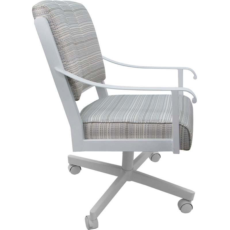 Dining Caster Chair Swivel Tilt - Memphis - Natural Fun Cream - White
