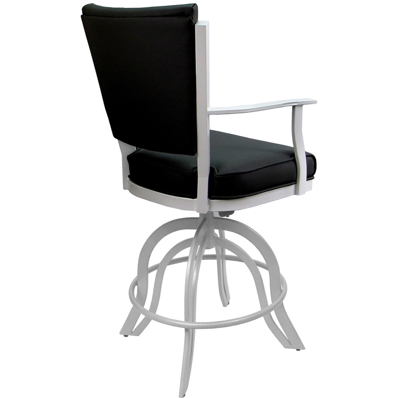 Leather Swivel Metal Bar Stool Montana 30