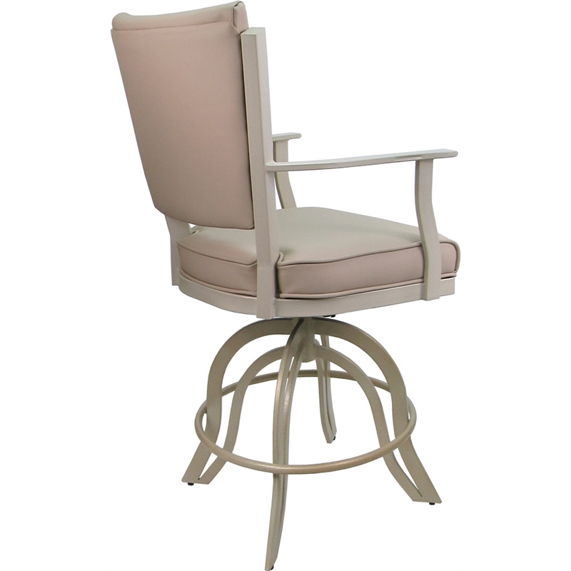 Leather Swivel Metal Bar Stool Montana 30