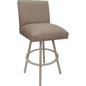 Swivel Metal Extra Tall Stool Sommerville 34&quot Seat - Basin Beige Fabric - Beige
