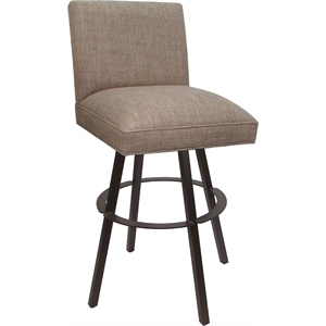Swivel Metal Extra Tall Stool Sommerville 34&quot Seat - Basin Beige Fabric - Brown