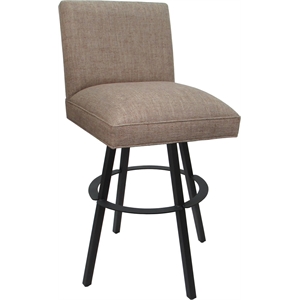 Swivel Metal Extra Tall Stool Sommerville 34&quot Seat - Basin Beige Fabric - Gray