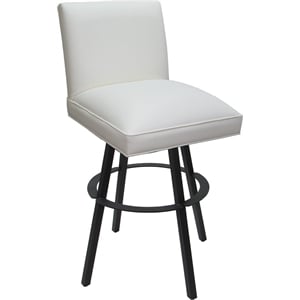 Swivel Metal Extra Tall Stool Sommerville 34&quot Seat - White Vinyl - Gray
