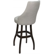 Extra Tall Stool Swivel Wood Belisima Plus - Williams Stone Fabric - Dark Walnut
