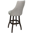 Counter Bar Stool Swivel Wood Belisima Plus- Williams Stone Fabric - Dark Walnut