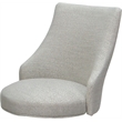 Counter Bar Stool Swivel Wood Belisima Plus- Williams Stone Fabric - Dark Walnut
