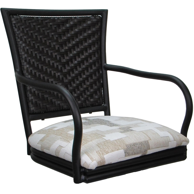 Set of 3 Outdoor Indoor Counter Stools - Erin - Craftsman White Fabric - Black