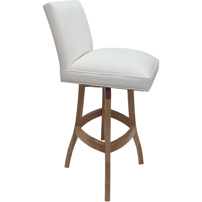 Set of 3 Swivel Wood Bar Stools 30