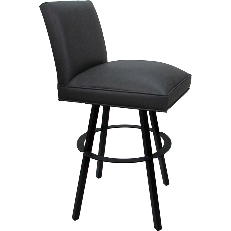 Set of 3 Swivel Metal Bar Stools 30