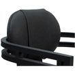 Swivel Metal Dining Caster Chair - Madir - Gray Vinyl - Black