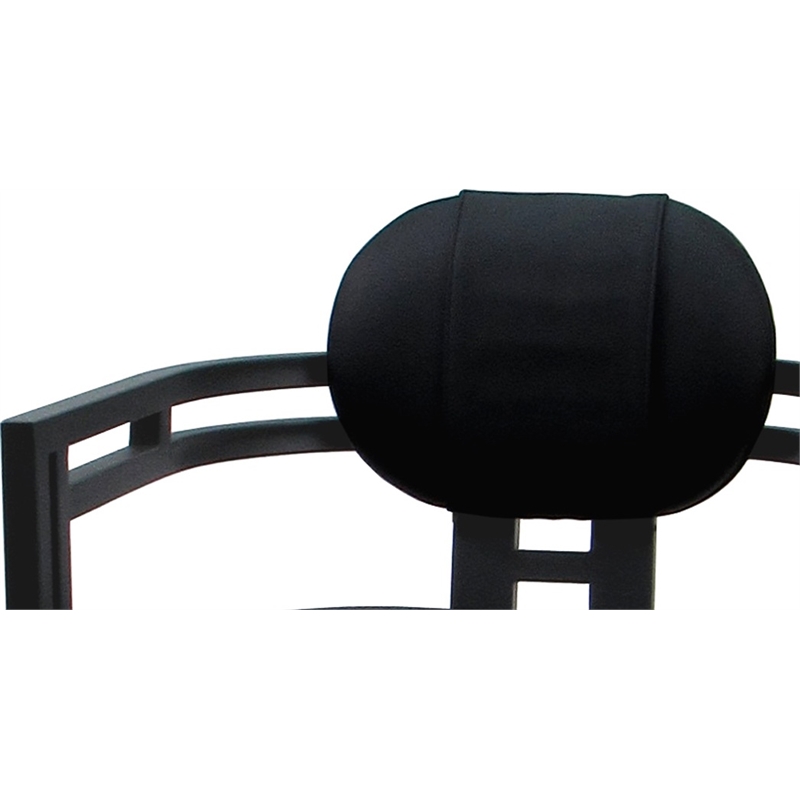Swivel Metal Dining Caster Chair - Madir - Black Vinyl - Gray