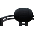 Swivel Metal Dining Caster Chair - Madir - Black Vinyl - Gray