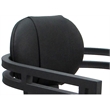 Swivel Metal Dining Caster Chair - Madir - Gray Vinyl - Gray Frame