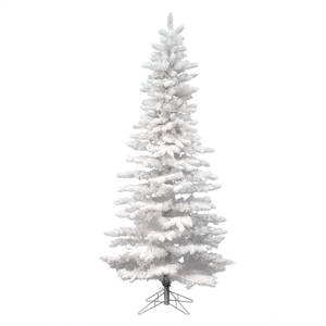Vickerman 78&quot Plastic Slim Artificial Christmas Tree in White