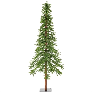Vickerman 96&quot Plastic Natural Alpine Artificial Christmas Tree in Green