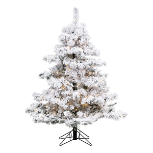 Vickerman 54&quot Alaskan Artificial Christmas Tree with LED Lights in White