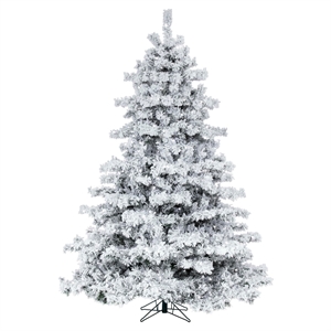 Vickerman 78&quot Alaskan Artificial Christmas Tree with LED Lights in White