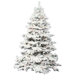 Vickerman 78&quot Alaskan Artificial Christmas Tree with Multi-Color LED in White