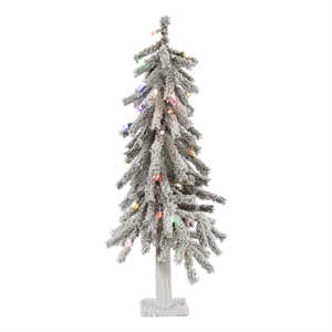 Vickerman 36&quot Plastic Alpine Artificial Christmas Tree with LED Lights in White