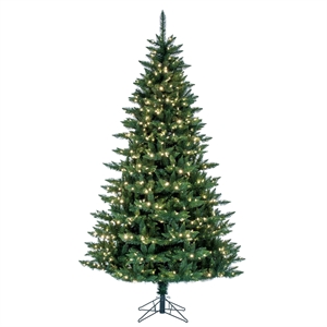 Vickerman 90&quot Camdon Fir Artificial Christmas Tree with LED Lights in Green