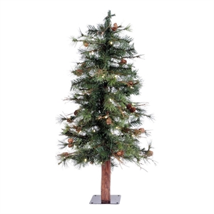 Vickerman 36&quot Plastic Mixed Country Alpine Artificial Christmas Tree in Green