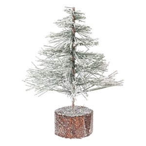 Vickerman 6&quot Plastic Village Artificial Christmas Trees in White (Set of 6)