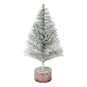 Vickerman 12&quot Plastic Village Artificial Christmas Trees in White (Set of 4)