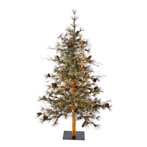 Vickerman 84&quot Dakota Alpine Artificial Christmas Tree with LED Lights in Green
