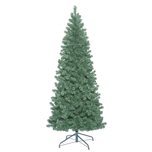 Vickerman 78&quot Plastic Oregon Fir Slim Artificial Christmas Tree in Green