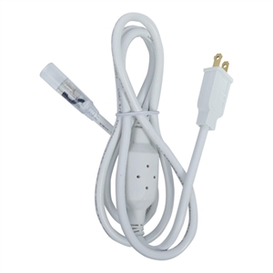 Vickerman 60&quot Plastic LED Rope Light Power Cord 120V with TS-A6 Plug in White
