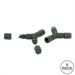 Vickerman Plastic Coaxial Y Splitter Single LED in Green (Set of 6)