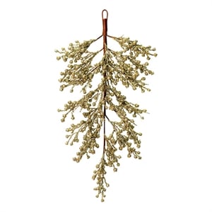 Vickerman 33&quot Glitter Berry Artificial Christmas Door Swag in Champagne Gold