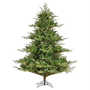 Vickerman 78&quot Plastic Sherwood Fir LED Lights Artificial Christmas Tree in Green