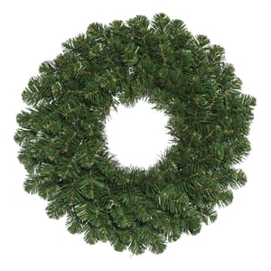 Vickerman 18&quot Plastic Oregon Fir Unlit Artificial Christmas Wreath in Green