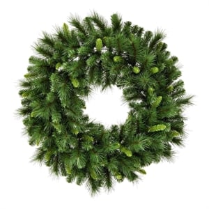 Vickerman 42&quot Bangor Mixed Pine LED Lights Artificial Christmas Wreath in Green
