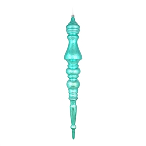 Vickerman 20&quot Finial Christmas Ornaments in Mercury Teal Blue